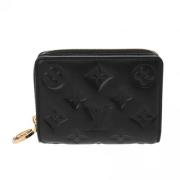 Pre-owned Leather wallets Louis Vuitton Vintage , Black , Dames