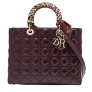 Pre-owned Leather totes Dior Vintage , Red , Dames