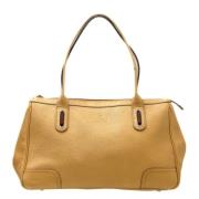 Pre-owned Leather gucci-bags Gucci Vintage , Beige , Dames