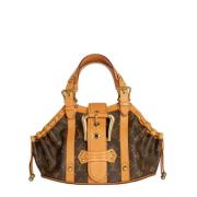 Pre-owned Suede handbags Louis Vuitton Vintage , Brown , Dames