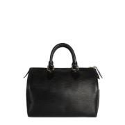 Pre-owned Leather handbags Louis Vuitton Vintage , Black , Dames