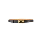 Zwarte riem met modern gouden gesp Elisabetta Franchi , Black , Dames