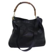 Pre-owned Leather gucci-bags Gucci Vintage , Black , Dames