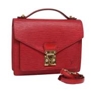 Pre-owned Leather louis-vuitton-bags Louis Vuitton Vintage , Red , Dam...