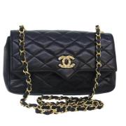 Pre-owned Leather chanel-bags Chanel Vintage , Black , Dames