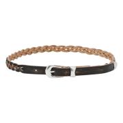 Smalle Leren Riem Our Legacy , Black , Heren