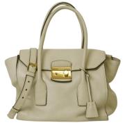 Pre-owned Leather prada-bags Prada Vintage , Beige , Dames