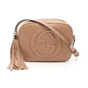 Pre-owned Leather crossbody-bags Gucci Vintage , Beige , Dames