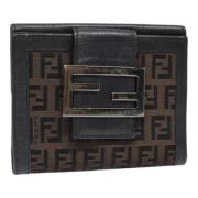 Pre-owned Canvas wallets Fendi Vintage , Black , Dames