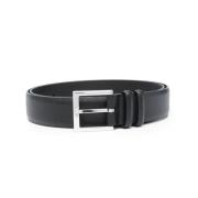 Saffiano Classic Leren Riem Orciani , Black , Heren