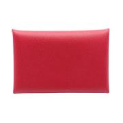 Pre-owned Fabric wallets Hermès Vintage , Red , Dames