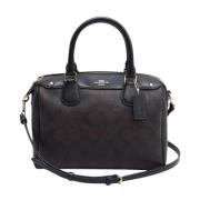 Pre-owned Leather handbags Coach Pre-owned , Black , Dames