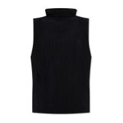 Geplooide vest met opstaande kraag Issey Miyake , Black , Heren