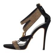 Pre-owned Suede sandals Giuseppe Zanotti Pre-owned , Black , Dames