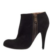 Pre-owned Suede boots Yves Saint Laurent Vintage , Black , Dames