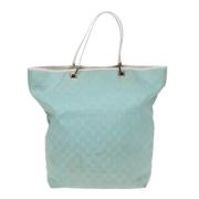 Pre-owned Canvas totes Gucci Vintage , Blue , Dames