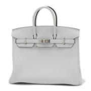 Pre-owned Leather handbags Hermès Vintage , Gray , Dames