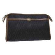 Pre-owned Leather clutches Dior Vintage , Black , Dames