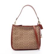 Pre-owned Canvas shoulder-bags Coach Pre-owned , Beige , Dames