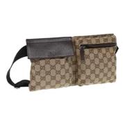 Pre-owned Canvas crossbody-bags Gucci Vintage , Beige , Dames