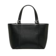 Pre-owned Leather handbags Burberry Vintage , Black , Dames