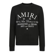 Zwarte Grafische Sweater Aw24 Amiri , Black , Heren