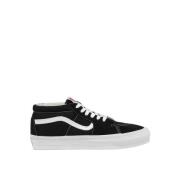 Canvas Sneakers met Suède Details Vans , Black , Heren