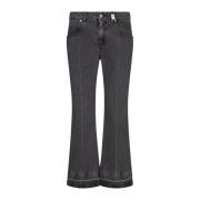 Grijze Mini Flare Jeans met Metallic Details Alexander McQueen , Gray ...