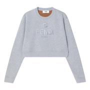 Crewneck Sweatshirt Fendi , Gray , Dames