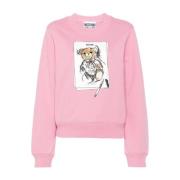 Casual Sweatshirt 181C Moschino , Pink , Dames