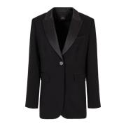 Klassieke Zwarte Blazer Armani Exchange , Black , Dames