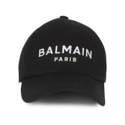 Katoenen Pet Zwart Balmain , Black , Heren