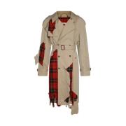 Beige Trenchcoat met Tranen Details Alexander McQueen , Beige , Dames