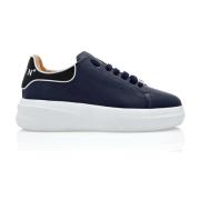 Blauwe Leren Sneakers Philipp Plein , Blue , Heren