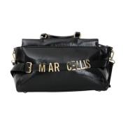 Zwarte handtas met logodetail Marc Ellis , Black , Dames