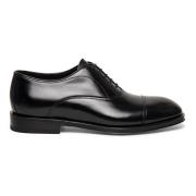 Heren leren Oxford schoen Santoni , Black , Heren