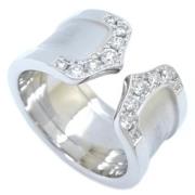 Pre-owned Metal rings Cartier Vintage , White , Dames