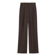 Hoge Taille Flanellen Broek Bruin Theory , Brown , Dames