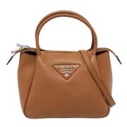 Pre-owned Leather prada-bags Prada Vintage , Brown , Dames