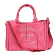 Pre-owned Canvas prada-bags Prada Vintage , Pink , Dames