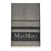 Grijze Sjaal Stijlvolle Modieuze Accessoire Max Mara , Gray , Dames