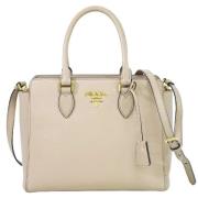 Pre-owned Leather prada-bags Prada Vintage , Beige , Dames