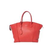 Pre-owned Leather handbags Louis Vuitton Vintage , Red , Dames