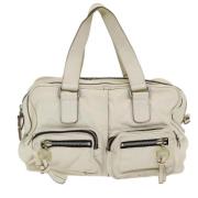 Pre-owned Leather handbags Chloé Pre-owned , White , Dames