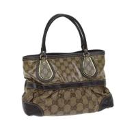 Pre-owned Canvas gucci-bags Gucci Vintage , Beige , Dames