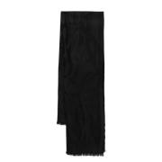 Zwart wol Cassandre Jacquard Sjaal Saint Laurent , Black , Dames