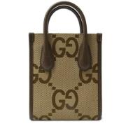 Pre-owned Canvas gucci-bags Gucci Vintage , Beige , Dames