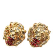 Pre-owned Metal earrings Chanel Vintage , Yellow , Dames