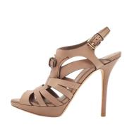 Pre-owned Leather sandals Dior Vintage , Brown , Dames