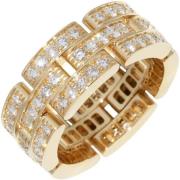 Pre-owned Metal rings Cartier Vintage , Yellow , Dames